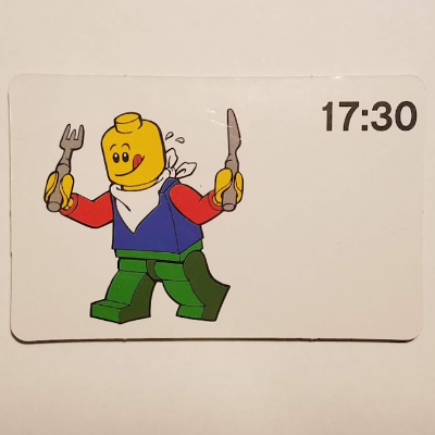Activity Card, Time-Teaching 24-Hour Clock 17:30 [Keine Farbe/Beliebige Farbe]
