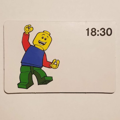 Activity Card, Time-Teaching 24-Hour Clock 18:30 [No Color/Any Color]