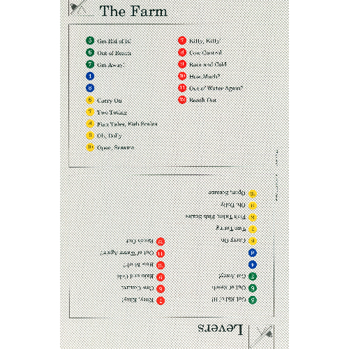 Activity Card, Set 9603, Index 02 - The Farm & Levers [No Color/Any Color]