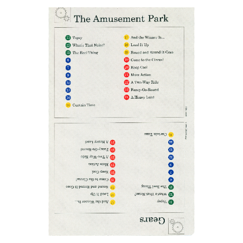 Activity Card, Set 9603, Index 04 - The Amusement Park & Gears [Keine Farbe/Beliebige Farbe]
