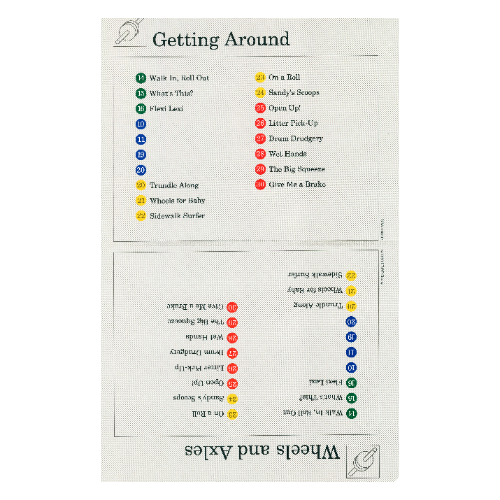 Activity Card, Set 9603, Index 05 - Getting Around & Wheels and Axles [No Color/Any Color]