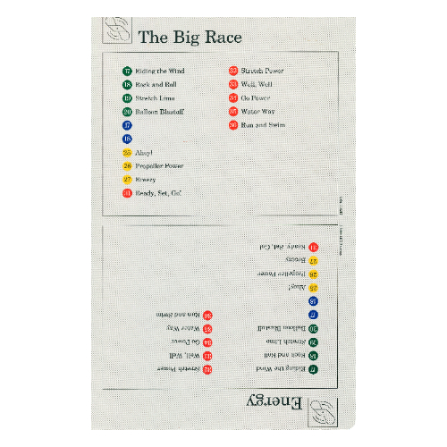 Activity Card, Set 9603, Index 06 - The Big Race & Energy [Keine Farbe/Beliebige Farbe]