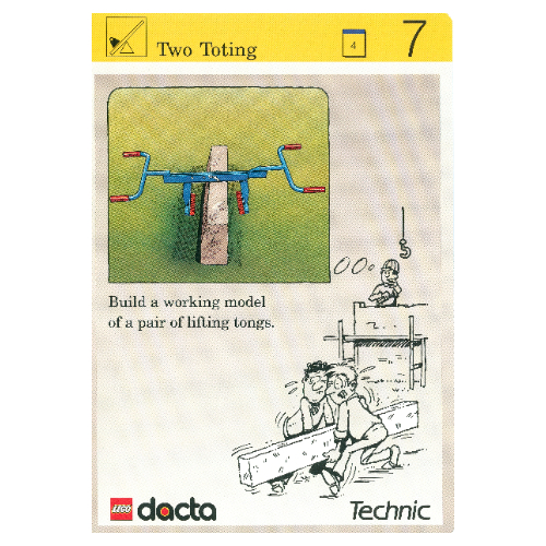 Activity Card, Set 9603, Simulation 7 - Two Toting [No Color/Any Color]