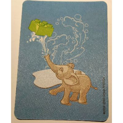 Game Card, Duplo Memory Game - Elephant [No Color/Any Color]