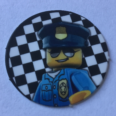 Game Card Token with Police Officer Print [No Color/Any Color]