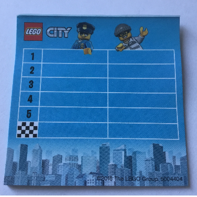 Notepad, Police Chase Race Game Score Pad - Police vs. Burglar [No Color/Any Color]