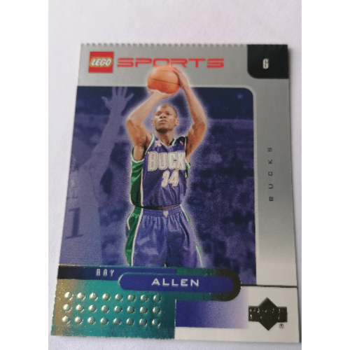 Trading Card, NBA: Ray Allen, Milwaukee Bucks #34 (Gold Leaf) [Keine Farbe/Beliebige Farbe]