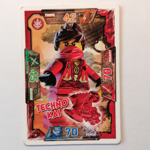 Trading Card, Ninjago Game Series 1 [German] - 3 Techno Kai [No Color/Any Color]