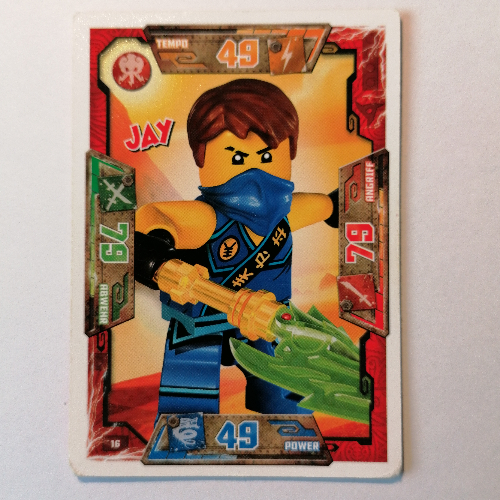 Trading Card, Ninjago Game Series 1 [German] - 16 Jay [Keine Farbe/Beliebige Farbe]