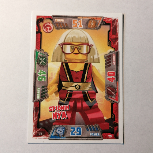 Trading Card, Ninjago Game Series 2 [German] - 21 Spionin Nya [No Color/Any Color]