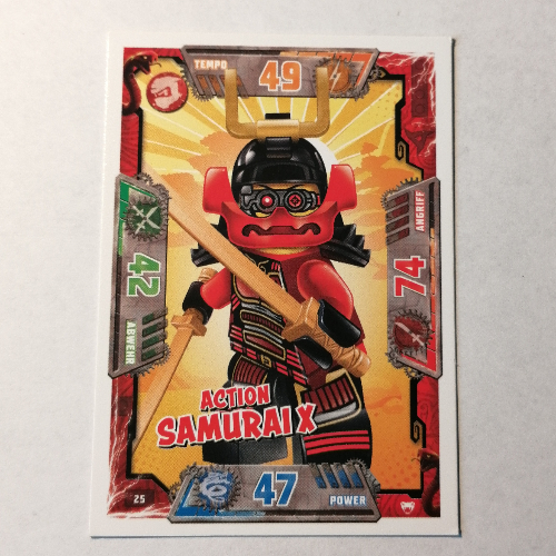 Trading Card, Ninjago Game Series 2 [German] - 25 Action Samurai X [No Color/Any Color]