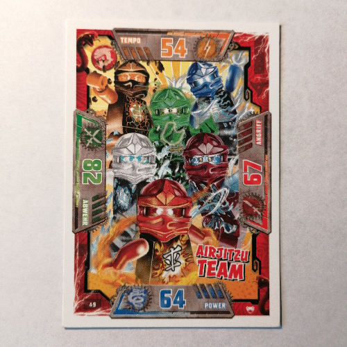 Trading Card, Ninjago Game Series 2 [German] - 49 Airjitzu Team [No Color/Any Color]