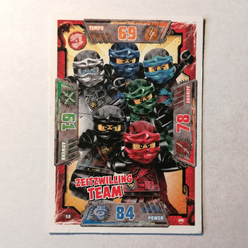 Trading Card, Ninjago Game Series 2 [German] - 50 Zeitzwilling Team [No Color/Any Color]