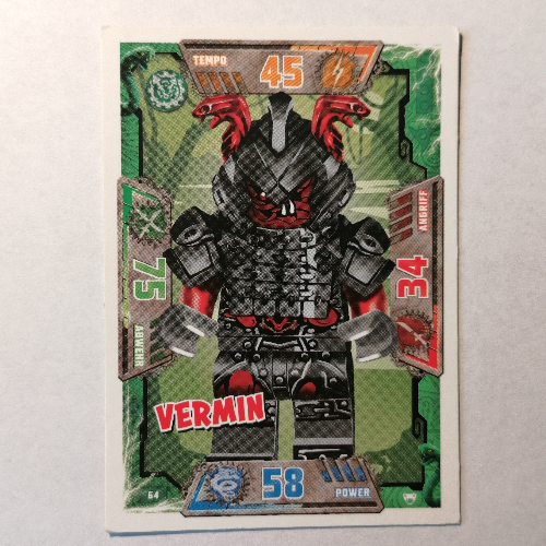 Trading Card, Ninjago Game Series 2 [German] - 64 Vermin [No Color/Any Color]