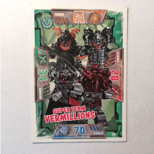 Trading Card, Ninjago Game Series 2 [German] - 69 Super Team Vermillions [Keine Farbe/Beliebige Farbe]