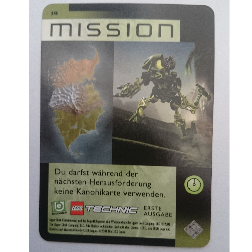 Trading Card, Bionicle Game: QftM - 19 Mission [Keine Farbe/Beliebige Farbe]