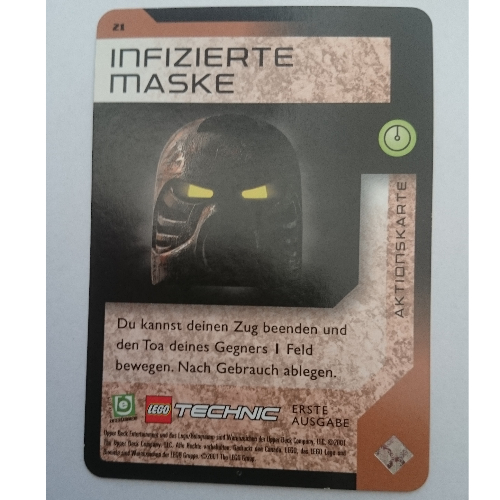 Trading Card, Bionicle Game: QftM - 21 Game Action - Infected Mask [Keine Farbe/Beliebige Farbe]