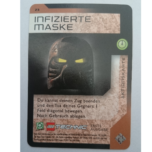 Trading Card, Bionicle Game: QftM - 23 Game Action - Infected Mask [No Color/Any Color]