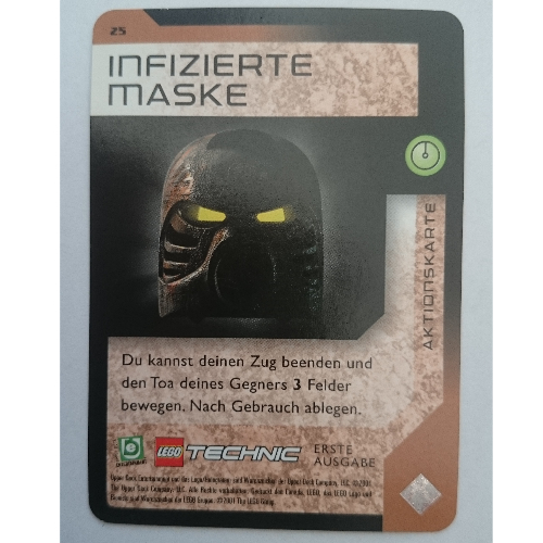 Trading Card, Bionicle Game: QftM - 25 Game Action - Infected Mask [Keine Farbe/Beliebige Farbe]
