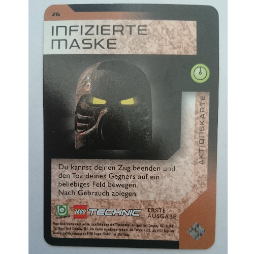 Trading Card, Bionicle Game: QftM - 26 Game Action - Infected Mask [No Color/Any Color]