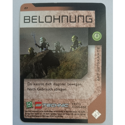 Trading Card, Bionicle Game: QftM - 27 Game Action - Reward [Keine Farbe/Beliebige Farbe]