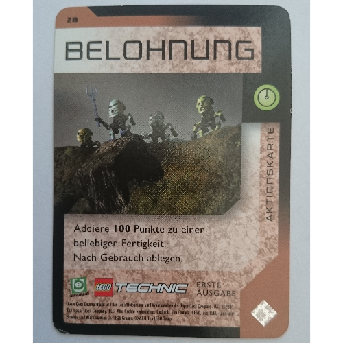 Trading Card, Bionicle Game: QftM - 28 Game Action - Reward [Keine Farbe/Beliebige Farbe]
