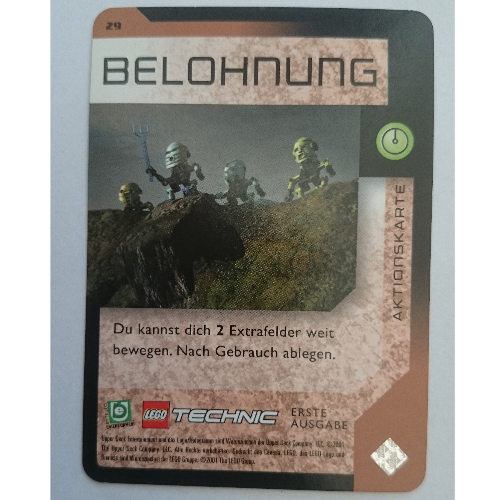 Trading Card, Bionicle Game: QftM - 29 Game Action - Reward [Keine Farbe/Beliebige Farbe]