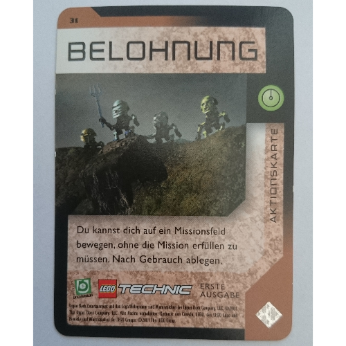 Trading Card, Bionicle Game: QftM - 31 Game Action - Reward [Keine Farbe/Beliebige Farbe]