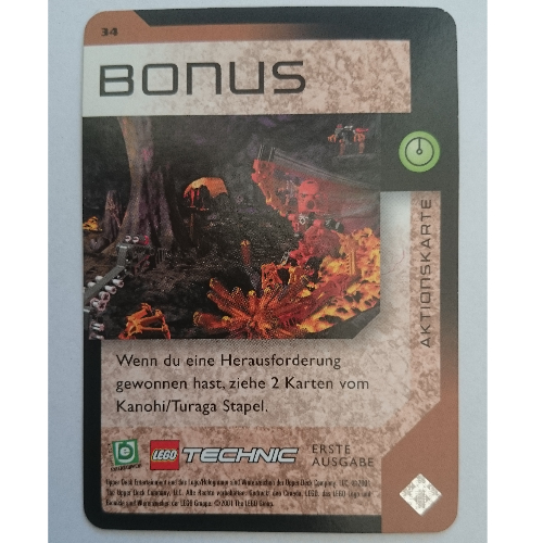 Trading Card, Bionicle Game: QftM - 34 Game Action - Bonus [Keine Farbe/Beliebige Farbe]