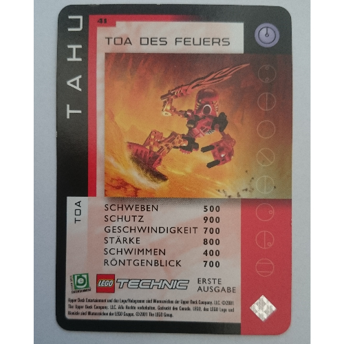 Trading Card, Bionicle Game: QftM - 41 Toa - Tahu - Toa of Fire [Keine Farbe/Beliebige Farbe]