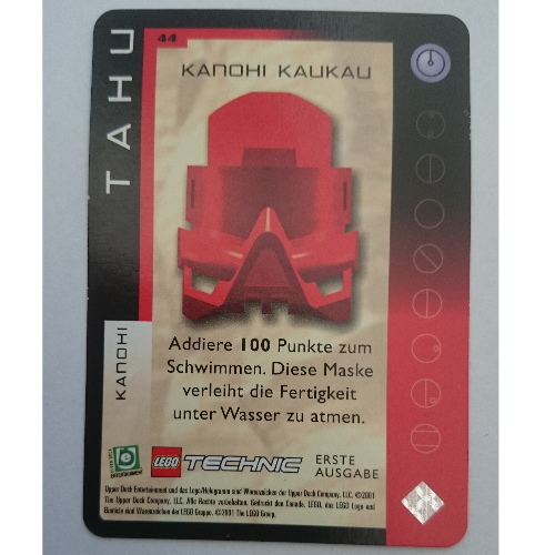 Trading Card, Bionicle Game: QftM - 44 Great Masks - Tahu - Kanohi Kaukau [No Color/Any Color]
