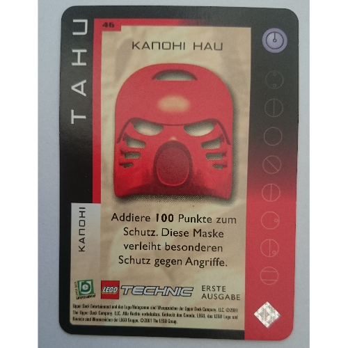 Trading Card, Bionicle Game: QftM - 46 Great Masks - Tahu - Kanohi Hau [Keine Farbe/Beliebige Farbe]