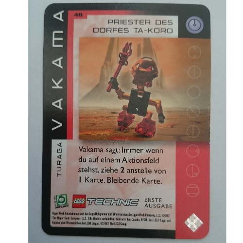 Trading Card, Bionicle Game: QftM - 48 Turaga - Vakama - Chief of Ta-Koro Village [Keine Farbe/Beliebige Farbe]