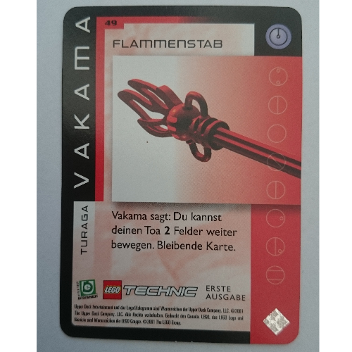 Trading Card, Bionicle Game: QftM - 49 Turaga -Vakama - Firestaff [No Color/Any Color]