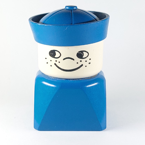Duplo 2 × 2 × 2 Figure Brick Early, Sailor Hat Blue, Freckles Print Blue