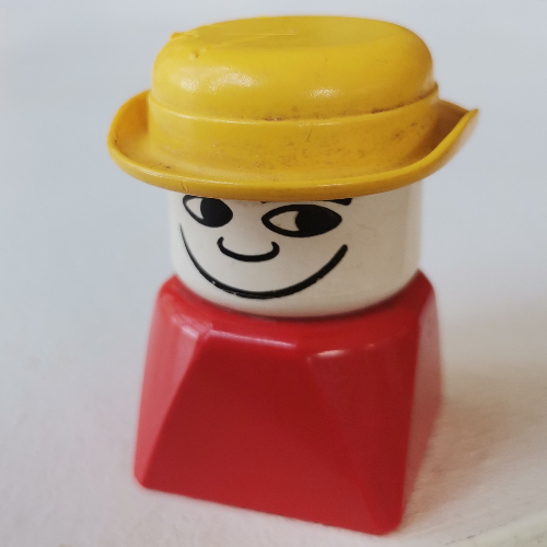 Duplo 2 × 2 × 2 Figure Brick Early, Bowler Hat Yellow Rot