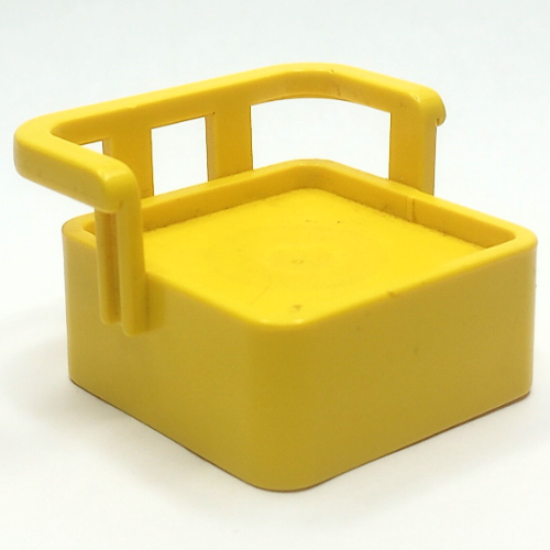 Duplo Chair with Rail Back and No Studs Yellow