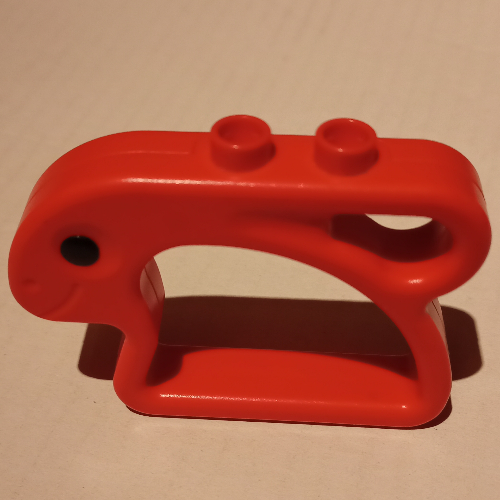 Duplo Rattle Rabbit with Eyes Print Red
