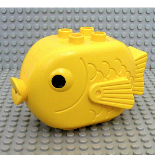 Duplo Animal Fish Large with Black Eyes Print Yellow