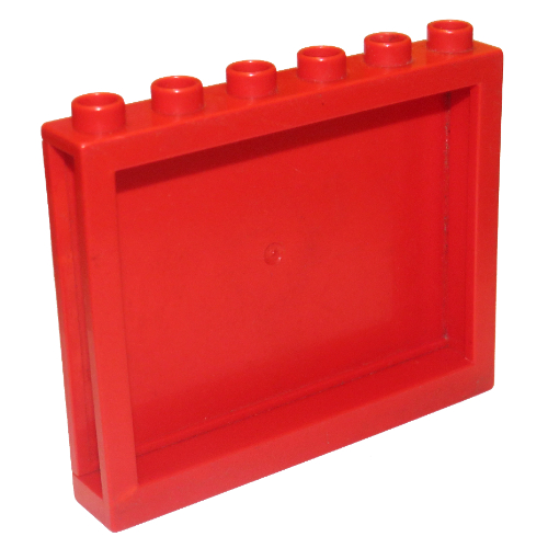 Duplo Panel 1 × 6 × 4, Slide Holder Red