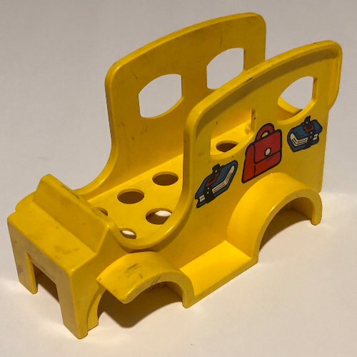 Duplo Car Body School Bus with Books and Bag Print Gelb