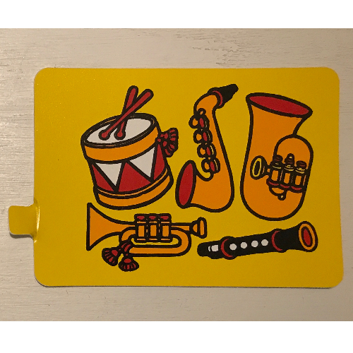 Duplo Slide with Musical Instruments Print Gelb