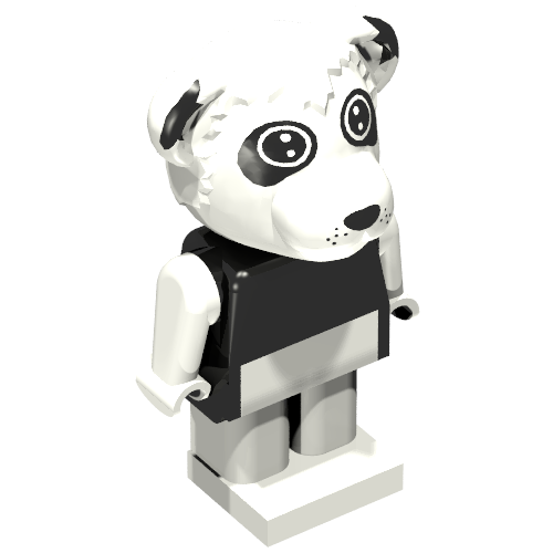 Fabuland Figure Panda 1 Schwarz