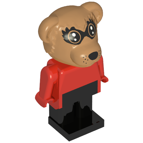Fabuland Figure Raccoon 1 Rot