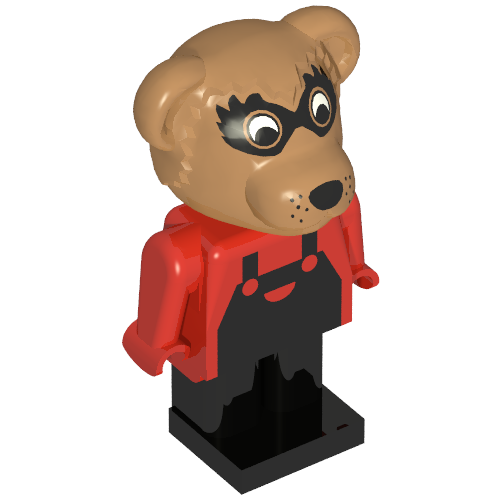 Fabuland Figure Raccoon 2 Rot