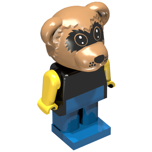 Fabuland Figure Raccoon Black