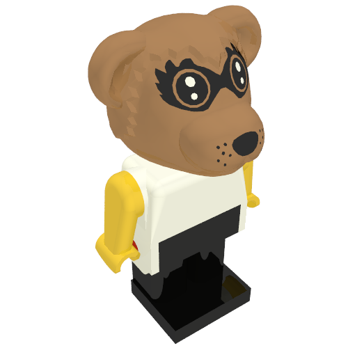Fabuland Figure Raccoon 4 Weiß