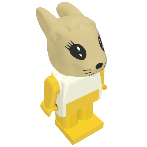 Fabuland Figure Bunny 3 White
