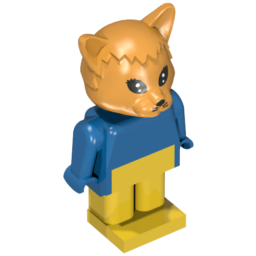 Fabuland Figur Katze 5 Blau