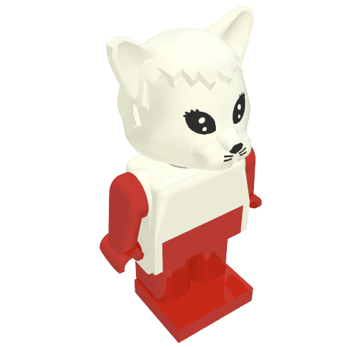 Fabuland Figure Cat 3 White